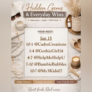 Anything Poshable 7pm-10pm Est Hidden Gems & Everyday EssentialsShare Show Train